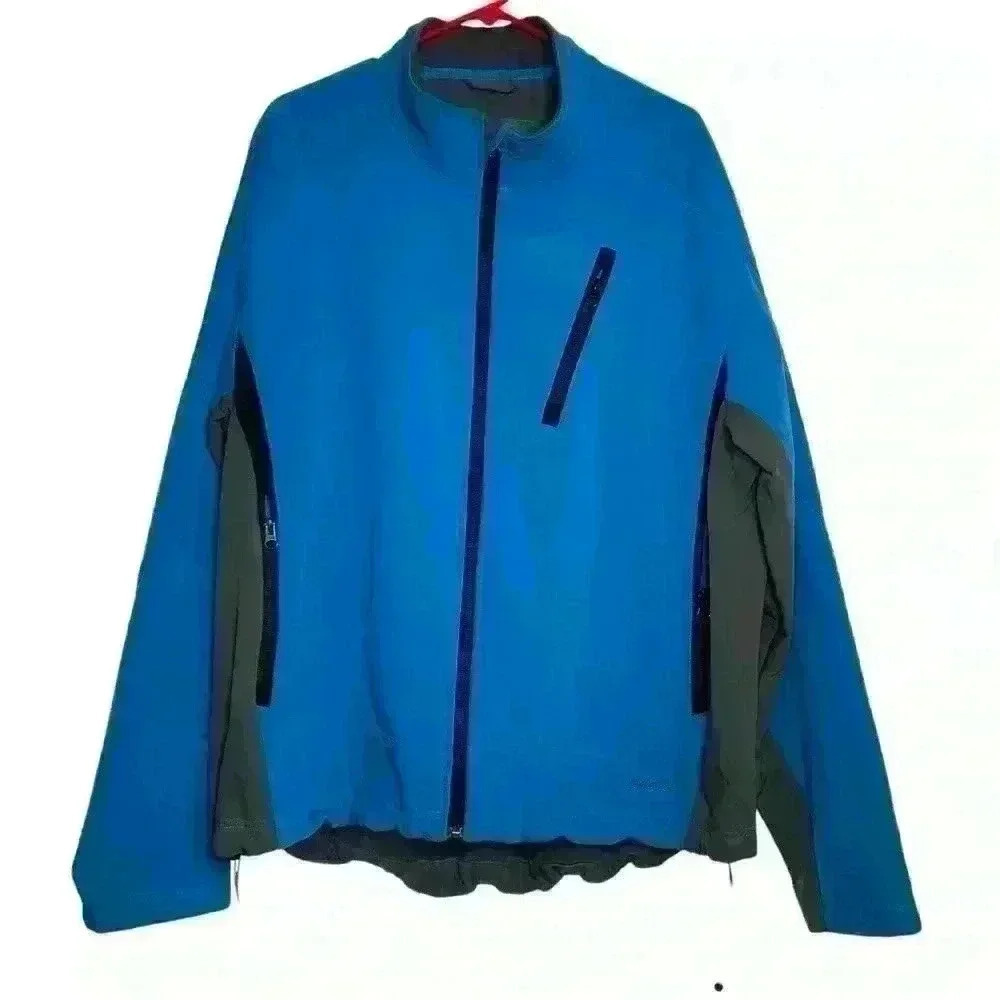Cabelas Blue/gray fleece lined,rain resistant, wind block, medium weight SZ-XL